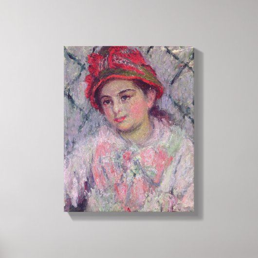 Claude Monet | Portrait von Blanche Hoschede Leinwanddruck (Vorderseite)