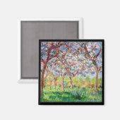 Claude Monet | Printemps a Giverny Magnet (Vorderseite/Rückseite)