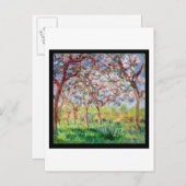 Claude Monet | Printemps a Giverny Postkarte (Vorne/Hinten)
