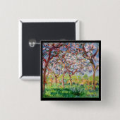 Claude Monet | Printemps ein Giverny Button (Vorne & Hinten)