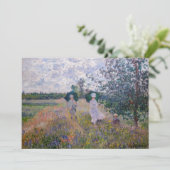 Claude Monet - Promenade in der Nähe von Argenteui Einladung (Stehend Vorderseite)