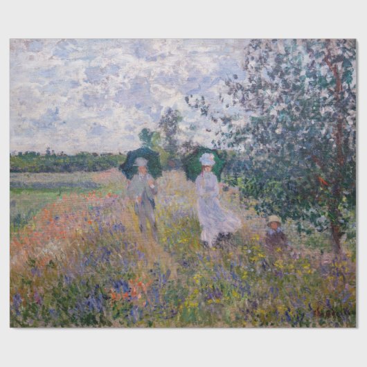 Claude Monet - Promenade in der Nähe von Argenteui Geschenkpapier (Flach)