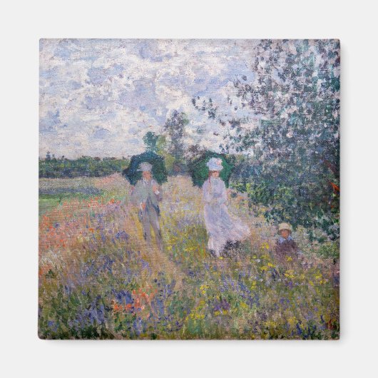 Claude Monet - Promenade in der Nähe von Argenteui Magnet (Vorne)