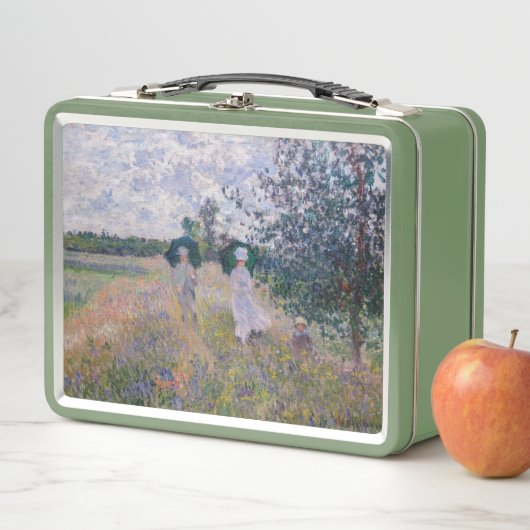 Claude Monet - Promenade in der Nähe von Argenteui Metall Brotdose (Beispiel)