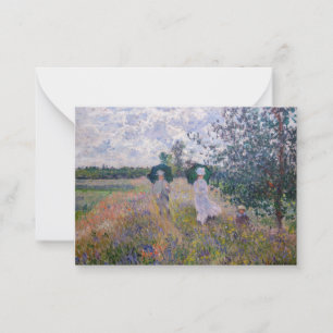 Claude Monet - Promenade in der Nähe von Argenteui Mitteilungskarte