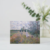 Claude Monet - Promenade in der Nähe von Argenteui Postkarte (Stehend Vorderseite)
