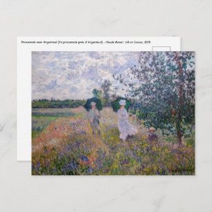 Claude Monet - Promenade in der Nähe von Argenteui Postkarte