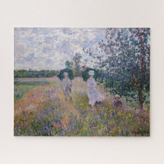 Claude Monet - Promenade in der Nähe von Argenteui Puzzle (Horizontal)