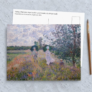 Claude Monet - Promenade nahe Argenteuil Postkarte