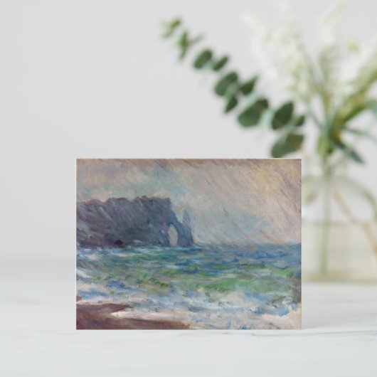 Claude Monet Rainfall Etretat Normandy Frankreich Postkarte (Stehend Vorderseite)