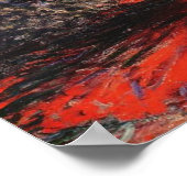 Claude Monet_Red Chrysanthemums Blume - Poster (Ecke)