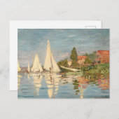 Claude Monet | Regatta at Argenteuil, c.1872 Postkarte (Vorne/Hinten)