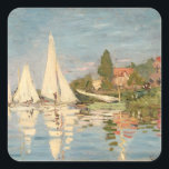 Claude Monet | Regatta at Argenteuil, c.1872 Quadratischer Aufkleber<br><div class="desc">Regatta in Argenteuil,  c.1872 | von Claude Monet | Art Location: Museo d'Orsay,  Paris,  Frankreich | Französische Künstlerin | Image Collection number: XIR66050</div>