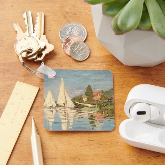 Claude Monet | Regatta at Argenteuil, c.1872 Schlüsselanhänger (Schreibtisch)