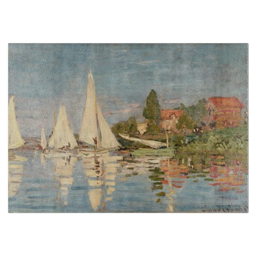 Claude Monet | Regatta at Argenteuil, c.1872 Schneidebrett (Vorderseite)