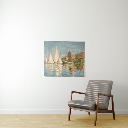 Claude Monet | Regatta at Argenteuil, c.1872 Wandteppich (Beispiel (Horizontal))