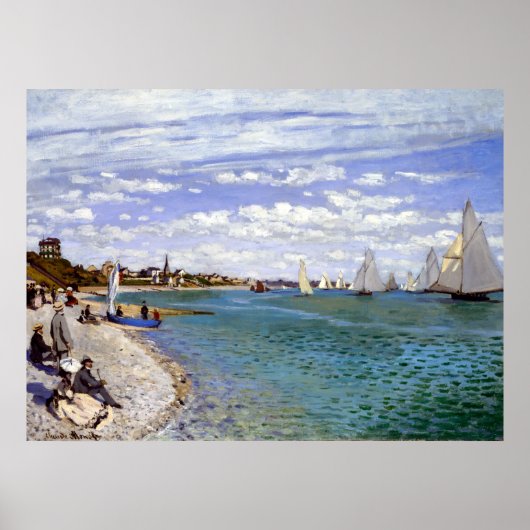 Claude Monet Regatta bei Sainte-Adresse Poster (Vorne)