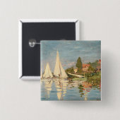 Claude Monet | Regatta in Argenteuil, c.1872 Button (Vorne & Hinten)