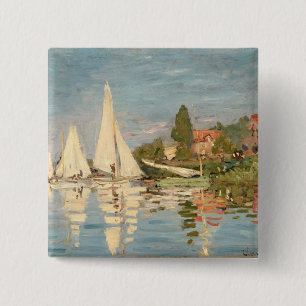 Claude Monet   Regatta in Argenteuil, c.1872 Button