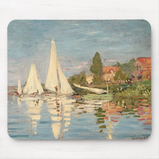 Claude Monet| Regatta in Argenteuil, c.1872 Mousepad (Vorne)