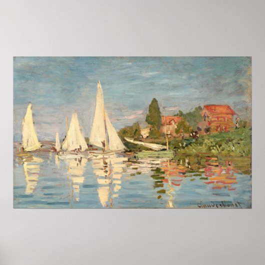 Claude Monet | Regatta in Argenteuil Poster (Vorne)