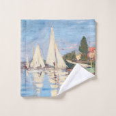 Claude Monet - Regattas in Argenteuil Badhandtuch Set (Waschlappen)