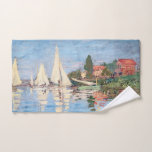 Claude Monet - Regattas in Argenteuil Badhandtuch Set<br><div class="desc">Regattas in Argenteuil,  Regiert ein Argentinier. Von Claude Monet im Jahre 1872.</div>