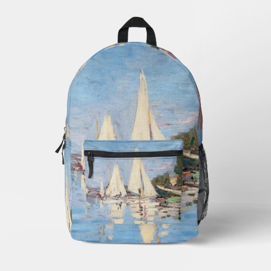 Claude Monet - Regattas in Argenteuil Bedruckter Rucksack (Vorderseite)