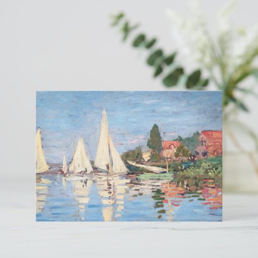 Claude Monet - Regattas in Argenteuil Dankeskarte (Stehend Vorderseite)