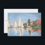 Claude Monet - Regattas in Argenteuil Dankeskarte<br><div class="desc">Regattas in Argenteuil,  Regiert ein Argentinier. Von Claude Monet im Jahre 1872.</div>