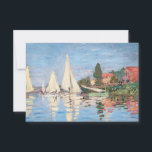 Claude Monet - Regattas in Argenteuil Dankeskarte<br><div class="desc">Regattas in Argenteuil,  Regiert ein Argentinier. Von Claude Monet im Jahre 1872.</div>
