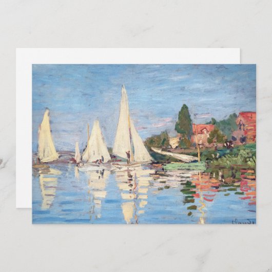 Claude Monet - Regattas in Argenteuil Einladung (Vorne/Hinten)