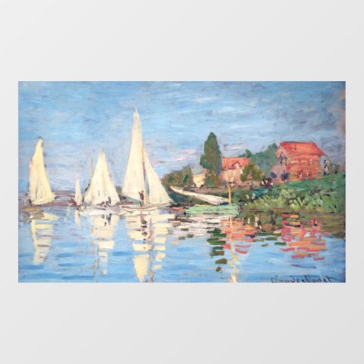 Claude Monet - Regattas in Argenteuil Fensteraufkleber (Blatt)