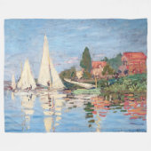 Claude Monet - Regattas in Argenteuil Fleecedecke (Vorderseite (Horizontal))