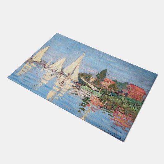 Claude Monet - Regattas in Argenteuil Fußmatte (Schrägansicht)
