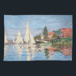 Claude Monet - Regattas in Argenteuil Geschirrtuch<br><div class="desc">Regattas in Argenteuil,  Regiert ein Argentinier. Von Claude Monet im Jahre 1872.</div>