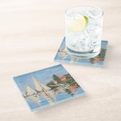 Claude Monet - Regattas in Argenteuil Glasuntersetzer (Schrägansicht)