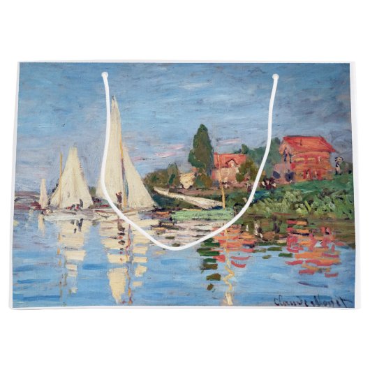 Claude Monet - Regattas in Argenteuil Große Geschenktüte (Vorderseite)