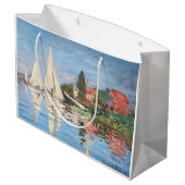 Claude Monet - Regattas in Argenteuil Große Geschenktüte (Rückseite Schrägansicht)