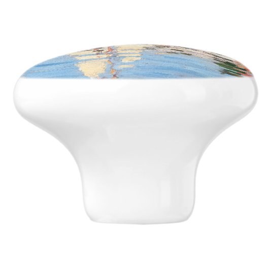 Claude Monet - Regattas in Argenteuil Keramikknauf (Seitenansicht)