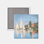 Claude Monet - Regattas in Argenteuil Magnet (Vorderseite/Rückseite)