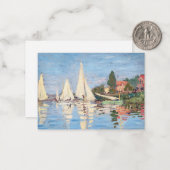 Claude Monet - Regattas in Argenteuil Mitteilungskarte (Vorderseite/Rückseite Beispiel)