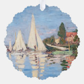 Claude Monet - Regattas in Argenteuil Ornament Karte (Rückseite)