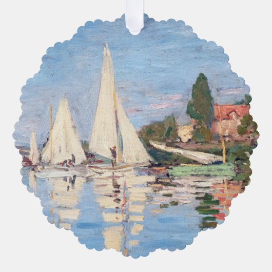 Claude Monet - Regattas in Argenteuil Ornament Karte (Vorderseite)