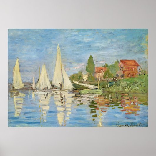 Claude Monet - Regattas in Argenteuil Poster (Vorne)