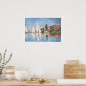 Claude Monet - Regattas in Argenteuil Poster (Küche)