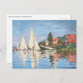 Claude Monet - Regattas in Argenteuil Postkarte (Vorne/Hinten)