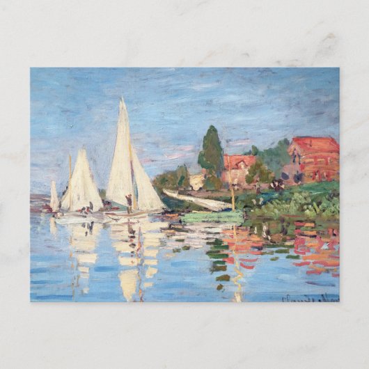 Claude Monet - Regattas in Argenteuil Postkarte (Vorderseite)