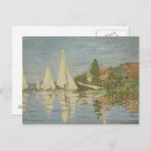 Claude Monet - Regattas in Argenteuil Postkarte (Vorne/Hinten)