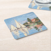 Claude Monet - Regattas in Argenteuil Rechteckiger Pappuntersetzer (angewinkelt)